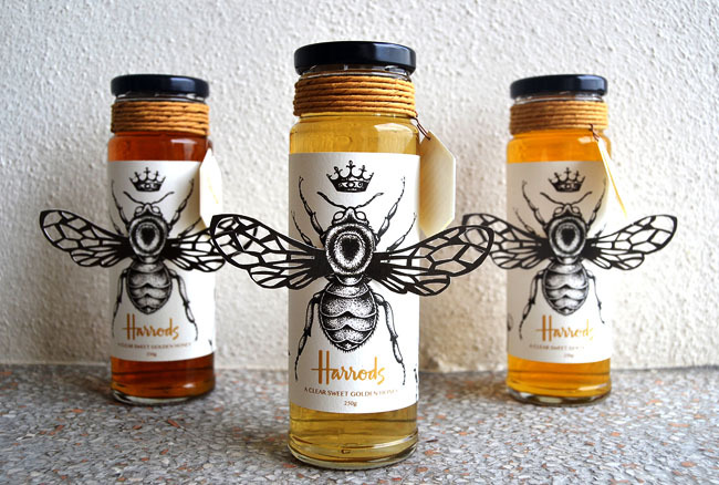 会飞的Harrods蜂蜜创意包装设计欣赏